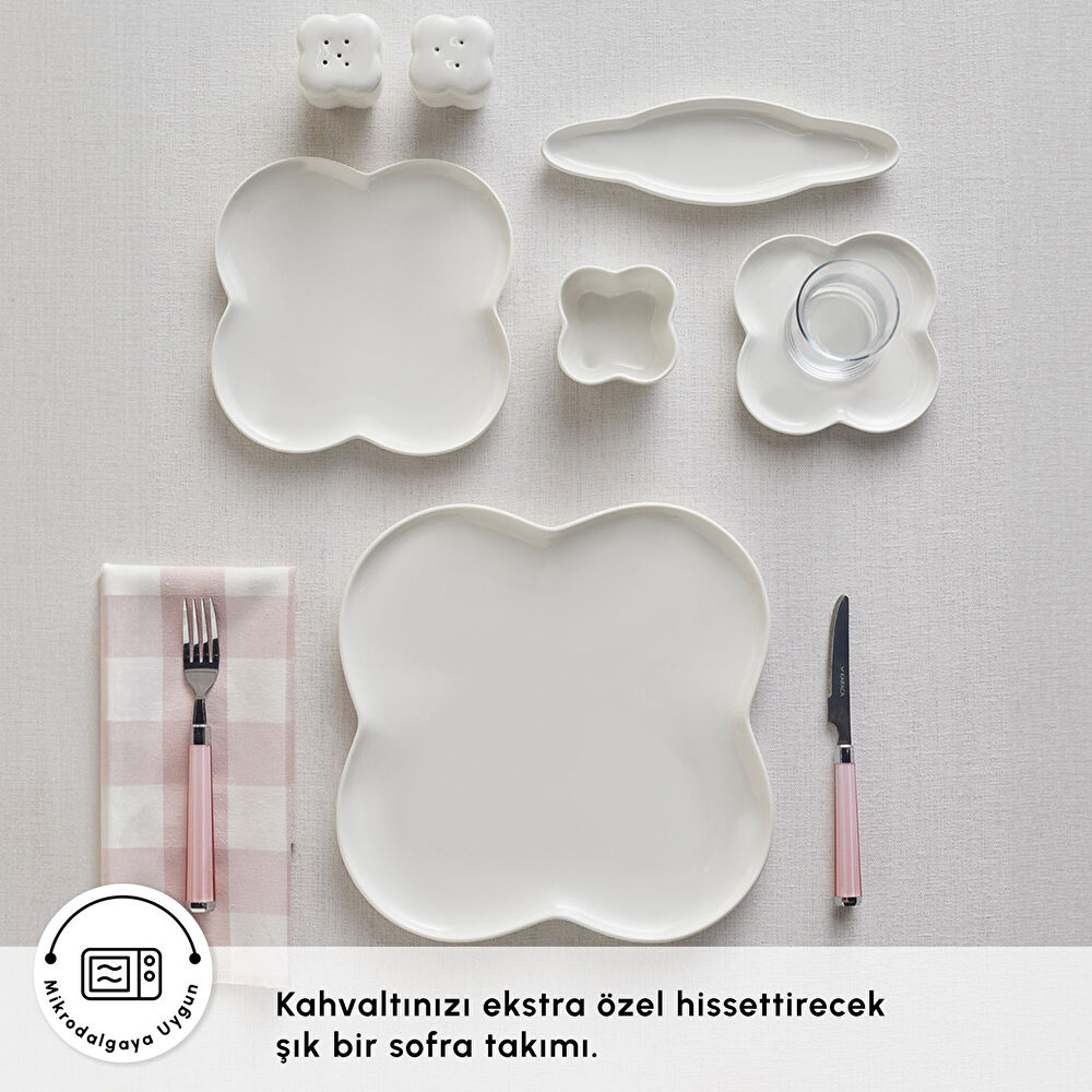 Karaca Forever Bone Clover 28 Parça 6 Kişilik Kahvaltı Takımı thumbnail 4