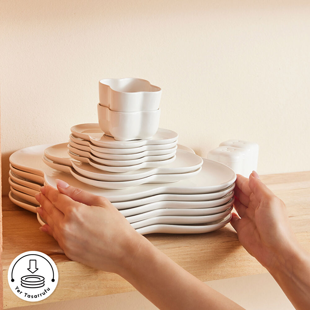 Karaca Forever Bone Clover 28 Parça 6 Kişilik Kahvaltı Takımı thumbnail 7