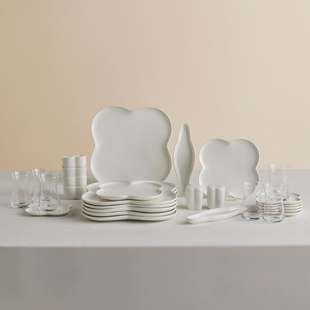 Karaca Forever Bone Clover 28 Parça 6 Kişilik Kahvaltı Takımı