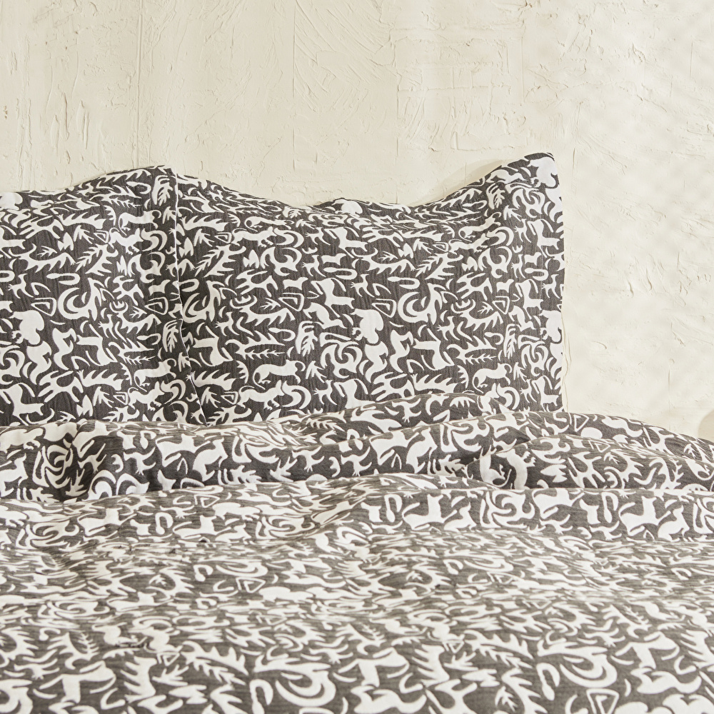 Karaca Home X Arslantepe Siyah Çift Kişilik Yatak Örtüsü  görseli 3