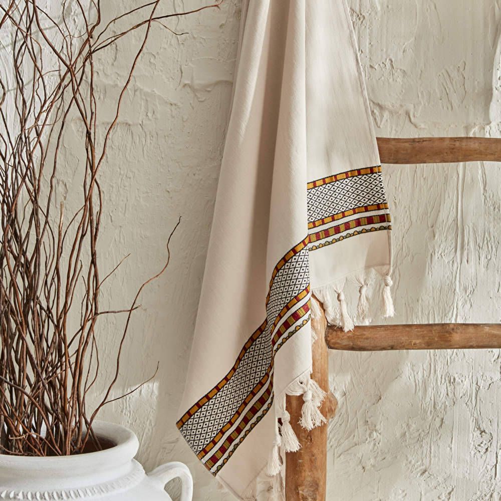 Karaca Home Arslantepe Ekru Peştemal 70x140 cm görseli 2