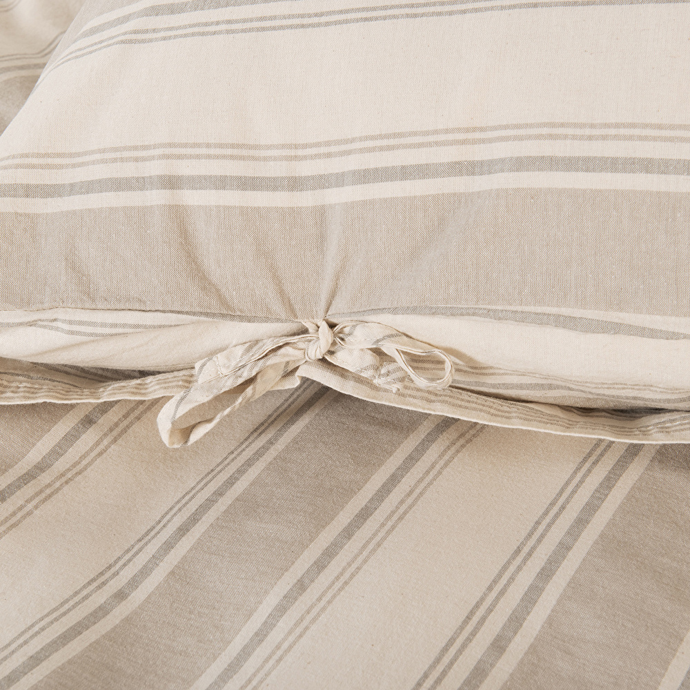 Karaca Home Naturel Line Jerardo Bej Armur Çift Kişilik Nevresim Takımı görseli 4