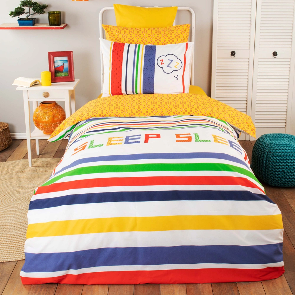 Karaca Home Young Sleep Time Tek Kişilik %100 Pamuk Nevresim Takımı  görseli 1