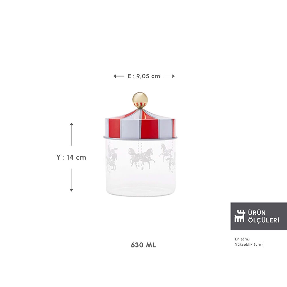 Karaca Karnaval Cam Saklama Kabı 630 ml thumbnail 2
