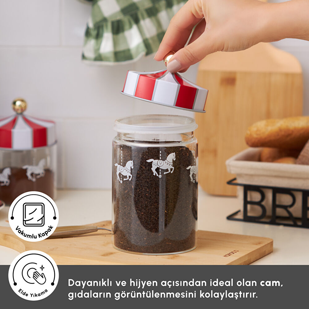 Karaca Karnaval Cam Saklama Kabı 980 ml thumbnail 3