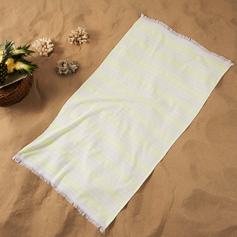 Karaca Home Pineapple %100 Pamuk Peştamal 70x140 cm Sarı  görseli 1