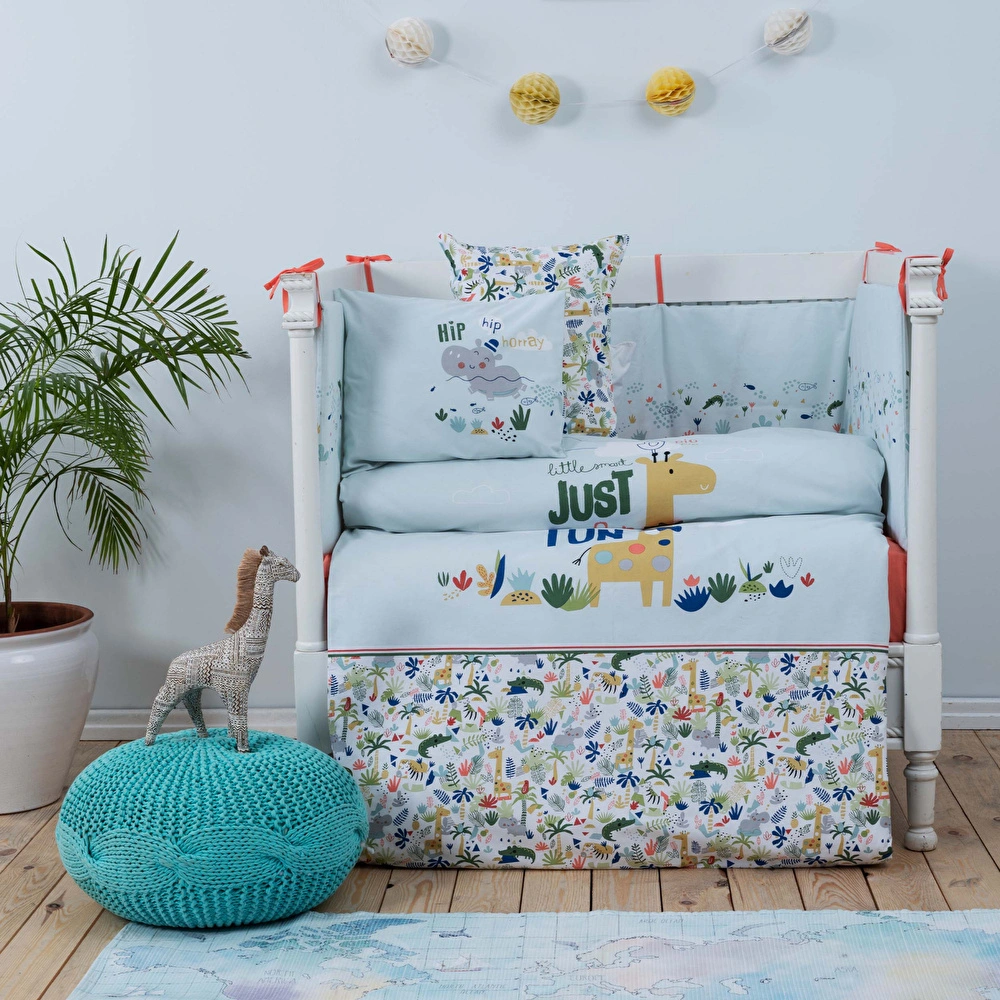 Karaca Home Jungle Boy %100 Pamuk 9 Parça Bebek Uyku Seti görseli 1