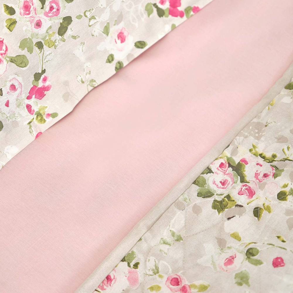  Karaca Home Divine Bej %100 Pamuk Çift Kişilik Summer Set (Nevresim Takımı+Pike) görseli 5