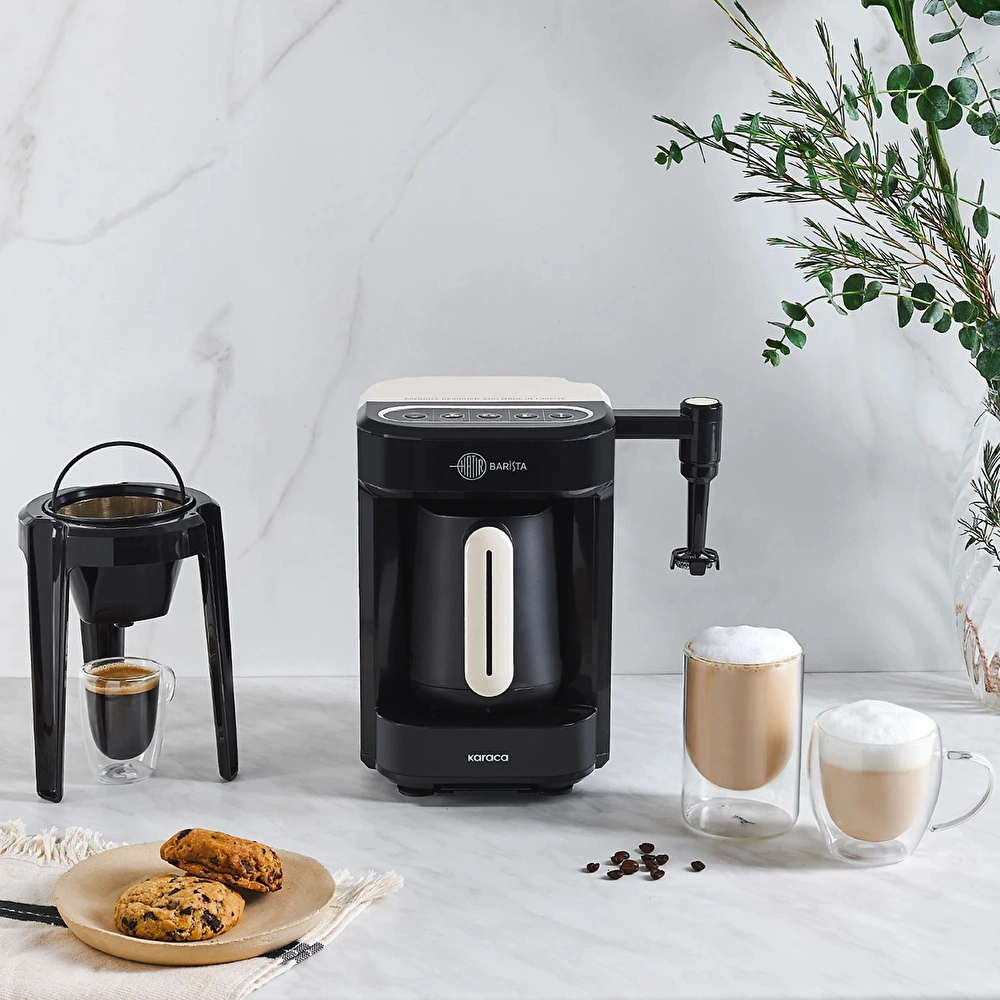 Karaca Hatır Barista Latte ve Türk Kahve Makinesi Pearl White görseli 1