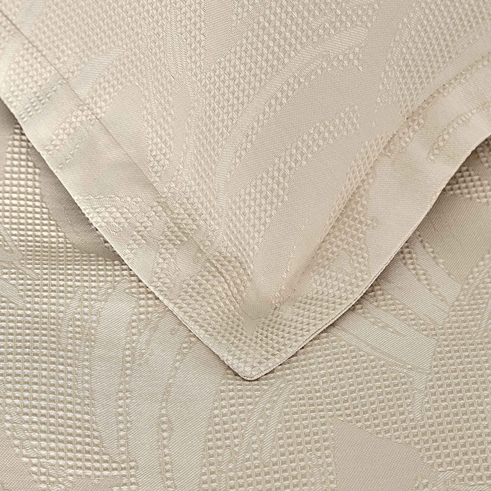Karaca Home Blanche Bej Çift Kişilik Waffle Yatak Örtüsü Set görseli 2