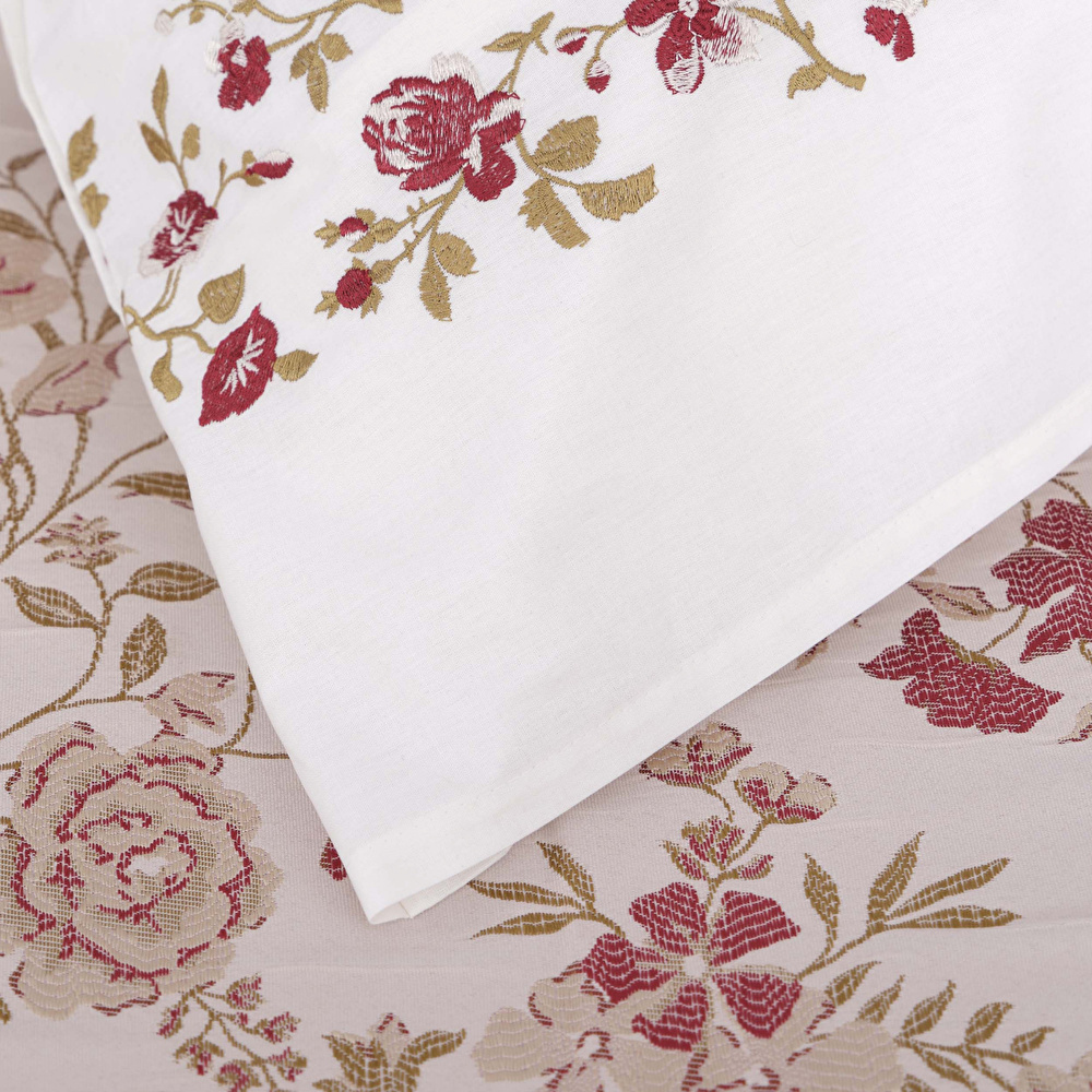 Karaca Home Flora Kırmızı 8 Parça Çeyiz Seti görseli 5