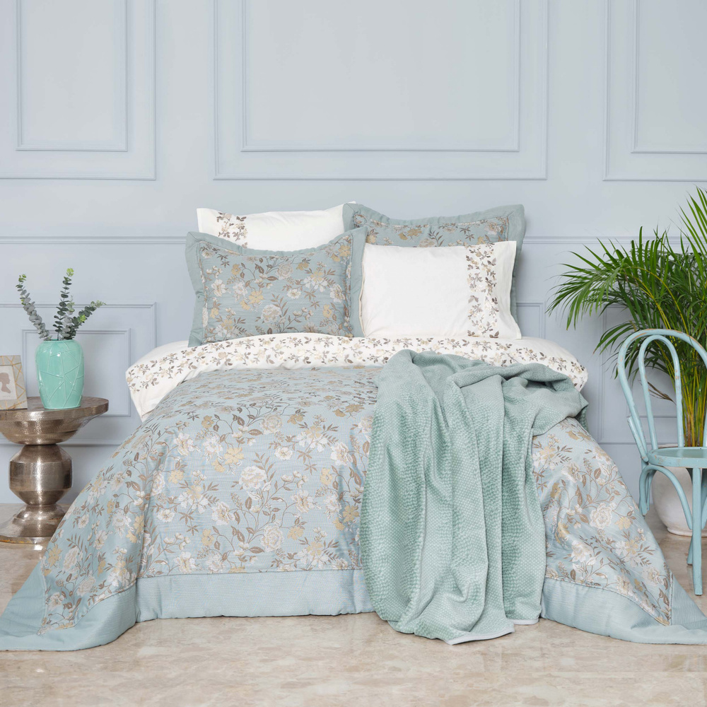 Karaca Home Flora Mavi 8 Parça Çeyiz Seti  görseli 1