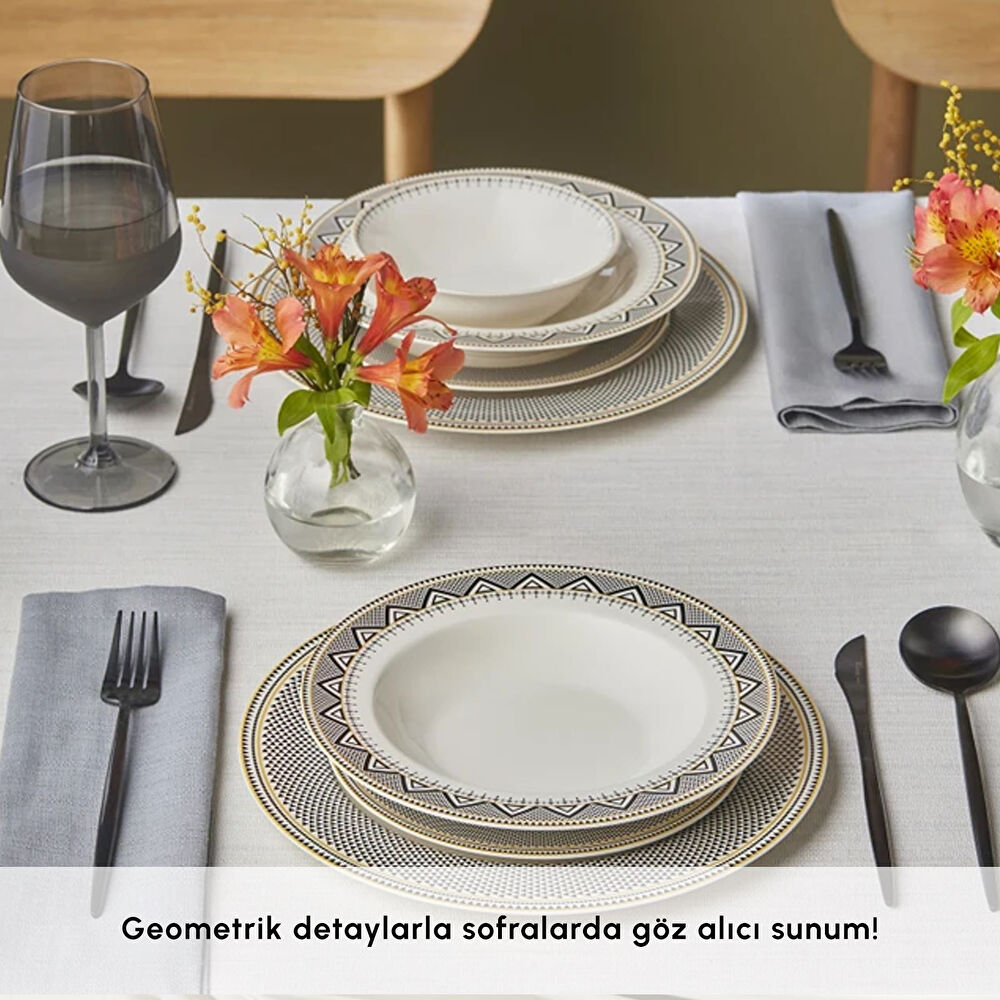 Karaca Forever Bone Globe 24 Parça 6 Kişilik Yemek Takımı thumbnail 3