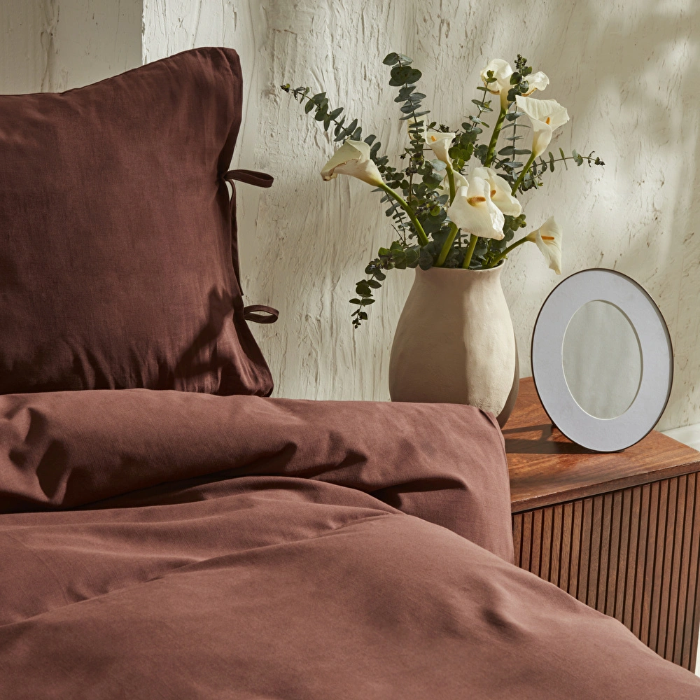 Karaca Home 4 Element  Çift Kişilik Nevresim Takımı Koyu Kahverengi görseli 5