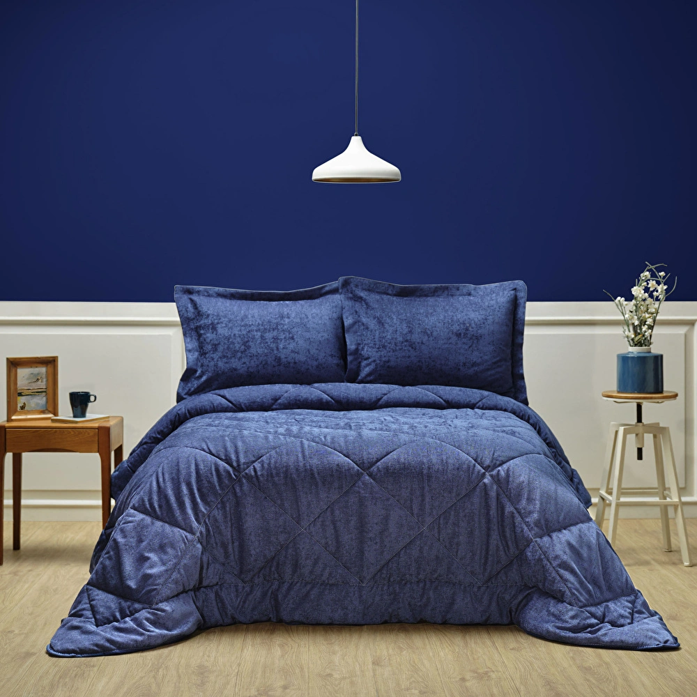 Karaca Home Sheen Mavi Private Çift Kişilik Comfort Set görseli 1
