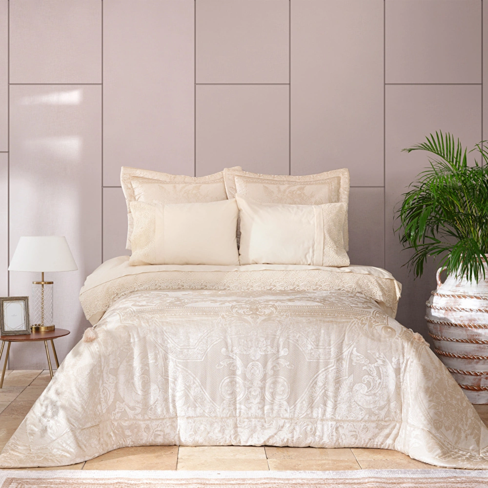 Karaca Home Victoria Gold 7 Parça Çift Kişilik Private Düet Set  görseli 1