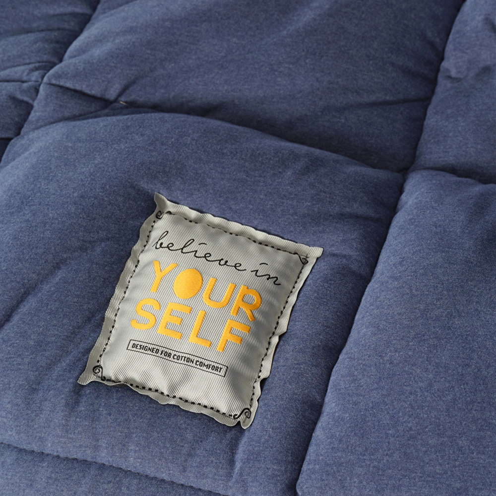 Karaca Home Motto Cotton Comfort Tek Kişilik Uyku Seti İndigo görseli 4