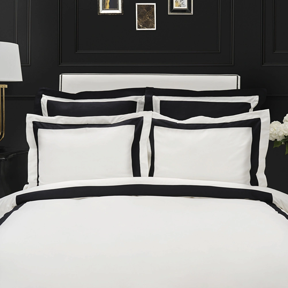 Karaca Home Porto Siyah Çift Kişilik Percale Nevresim Takımı görseli 3