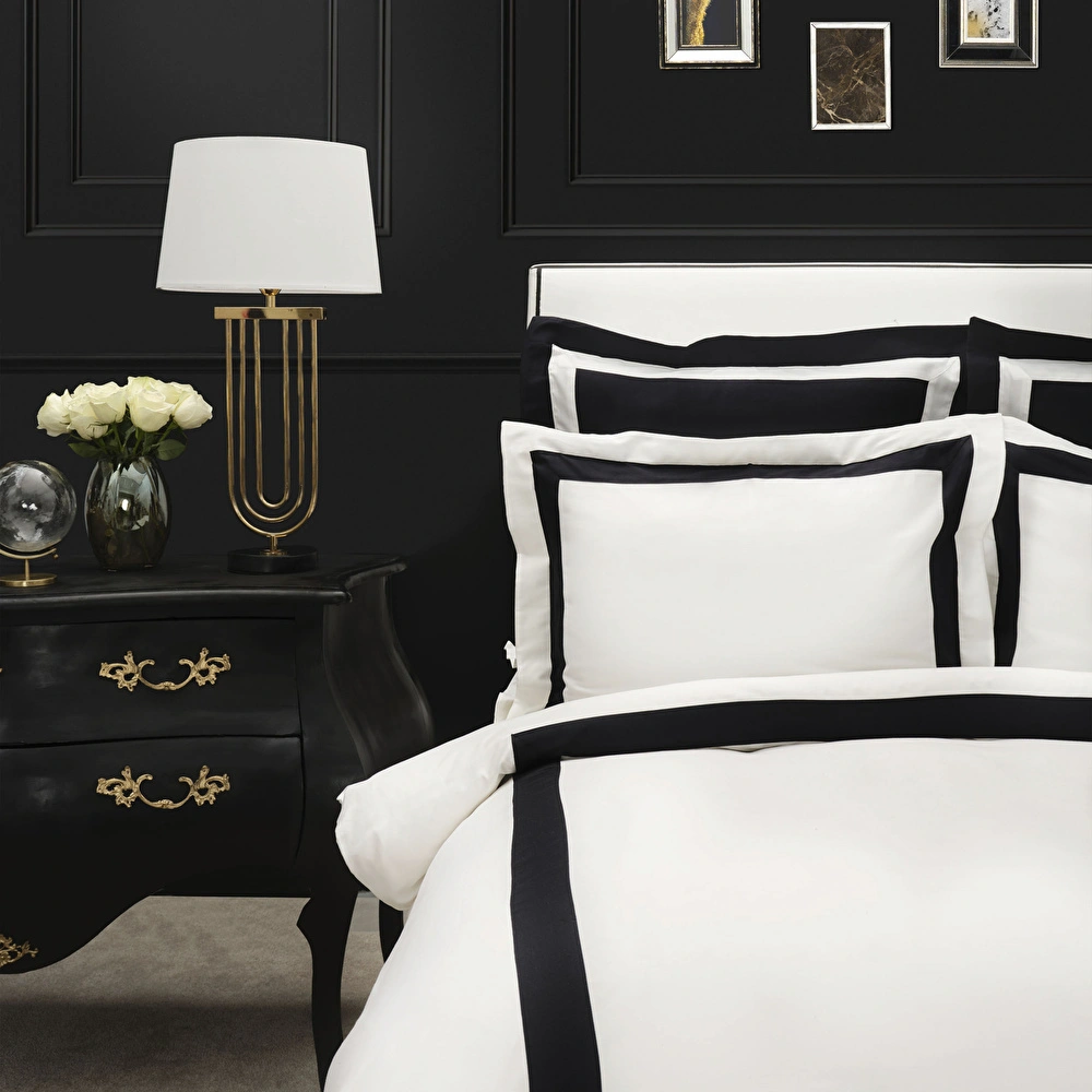 Karaca Home Porto Siyah Çift Kişilik Percale Nevresim Takımı görseli 4