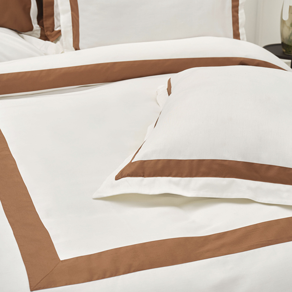 Karaca Home Porto Çift Kişilik Percale Nevresim Takımı Gold görseli 7