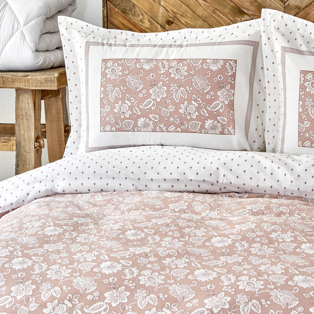 Karaca Home Celerina Pembe %100 Pamuk Tek Kişilik Fitted Nevresim Takımı görseli 1