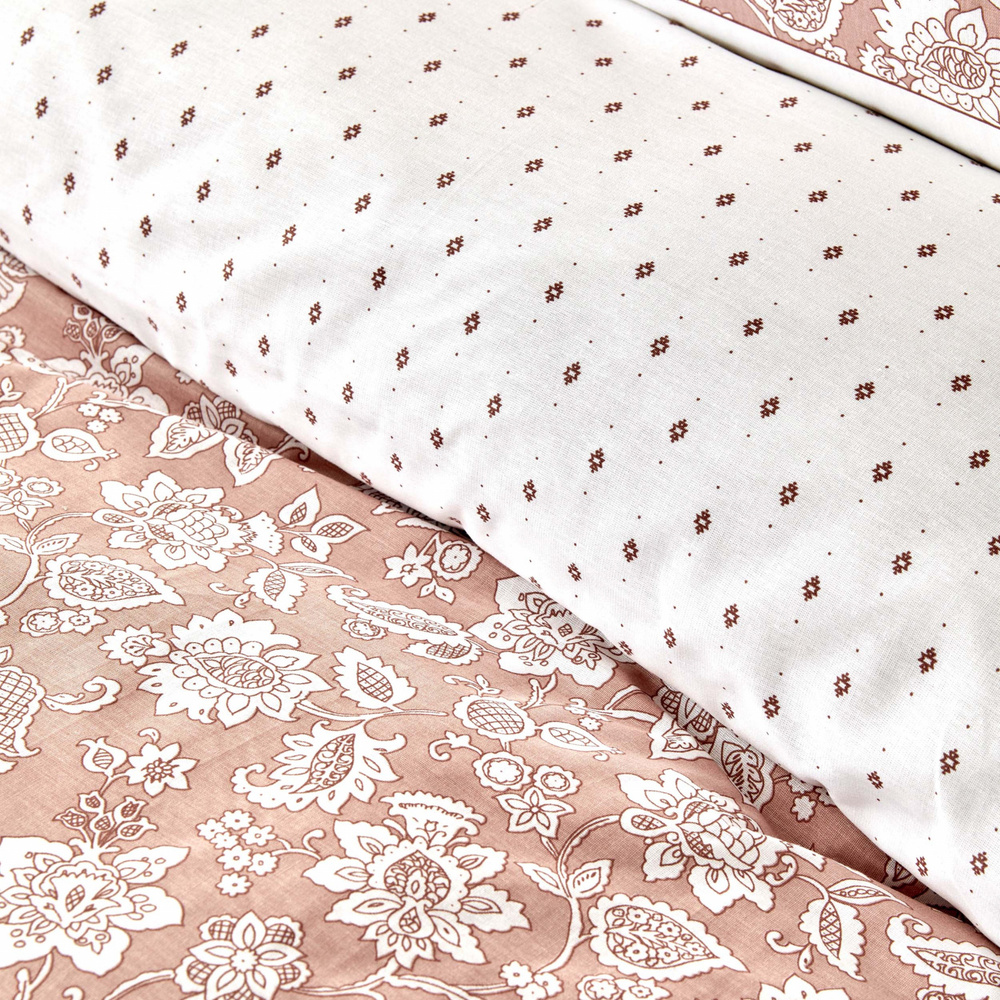 Karaca Home Celerina Pembe %100 Pamuk Tek Kişilik Fitted Nevresim Takımı görseli 3