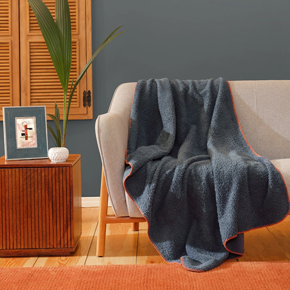 Karaca Home Faye İndigo Throw Battaniye 115x160 cm görseli 1