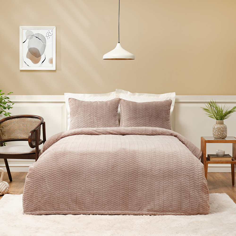 Karaca Home Rosie Bej Çift Kişilik Wellsoft Yatak Örtüsü | Karaca Home