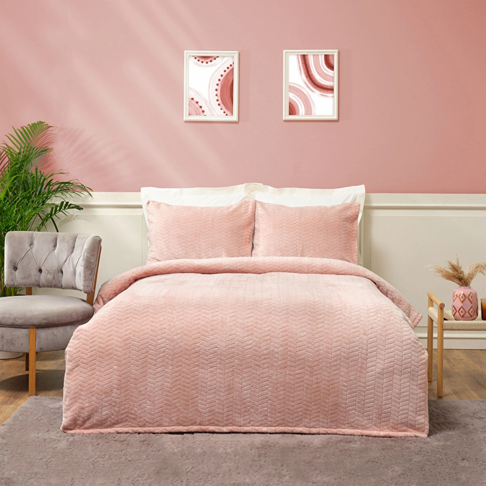 Karaca Home Pudra Tek Kişilik Wellsoft Yatak Örtüsü  görseli 1