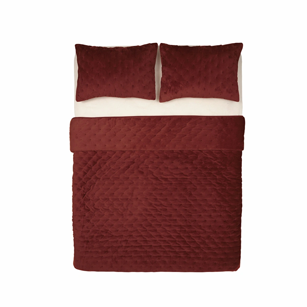 Karaca Home Tiana Terracotta Çift Kişilik Chester Yatak Örtüsü görseli 2