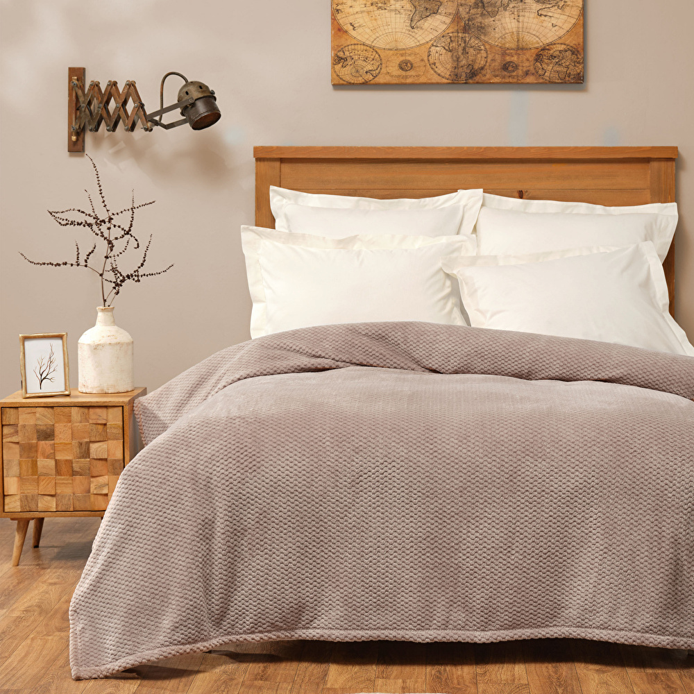 Karaca Home Theoline Vizon Çift Kişilik Wellsoft Jakar Battaniye görseli 1