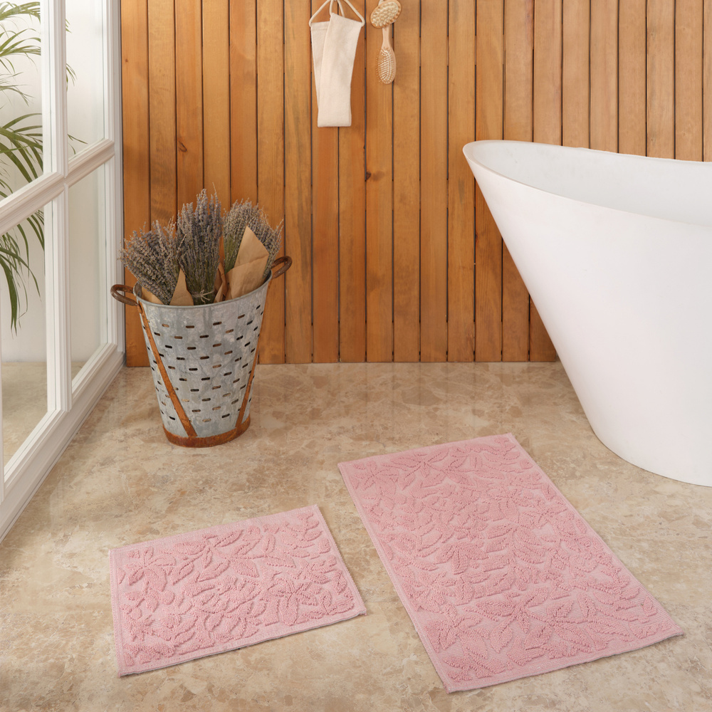 Karaca Home Kelly Flower Pudra Paspas Set görseli 1