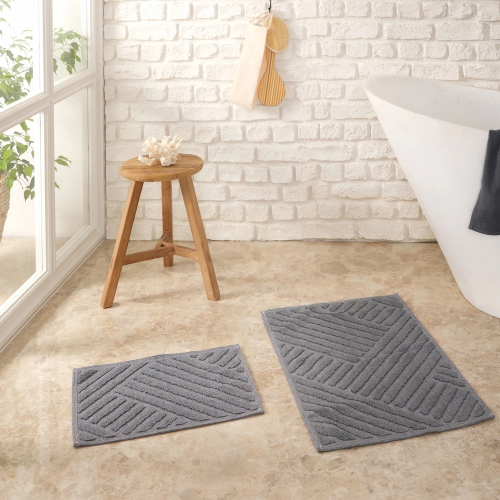 Karaca Home Kelly Line Gri Paspas Set görseli 1