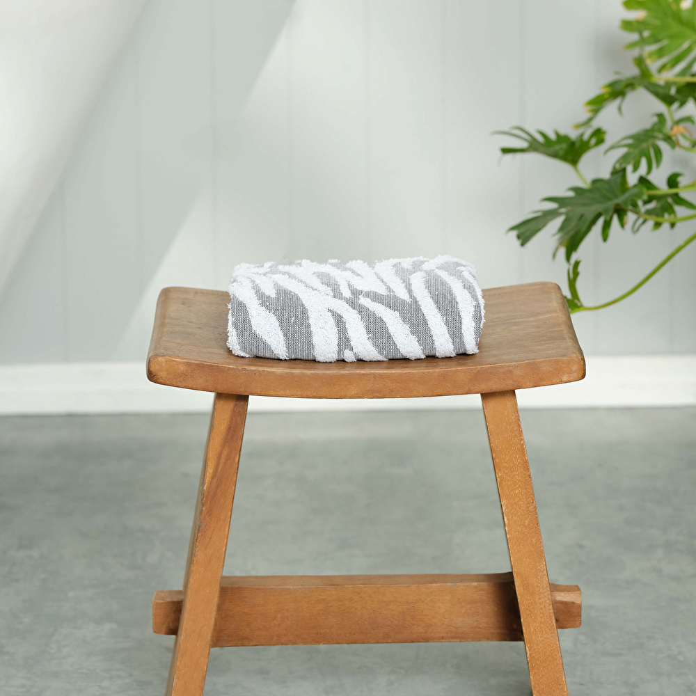 Karaca Home Zebra %100 Pamuk El Havlusu 30x50 cm Gri görseli 2
