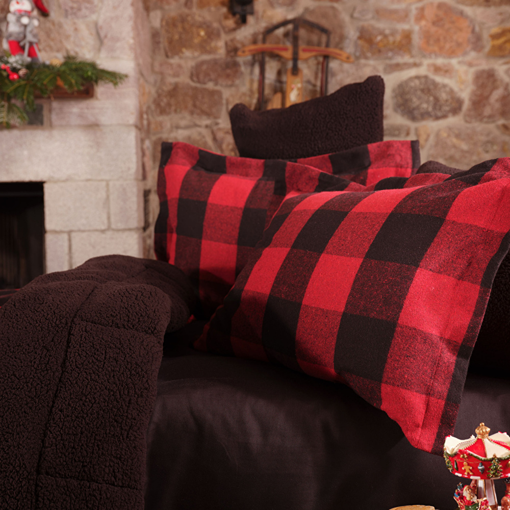 Karaca Home Mountain Kırmızı-Siyah Çift Kişilik Cozy Comfort görseli 4