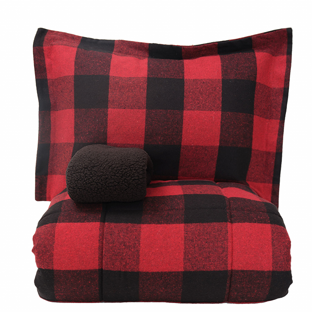 Karaca Home Mountain Kırmızı-Siyah Çift Kişilik Cozy Comfort görseli 6