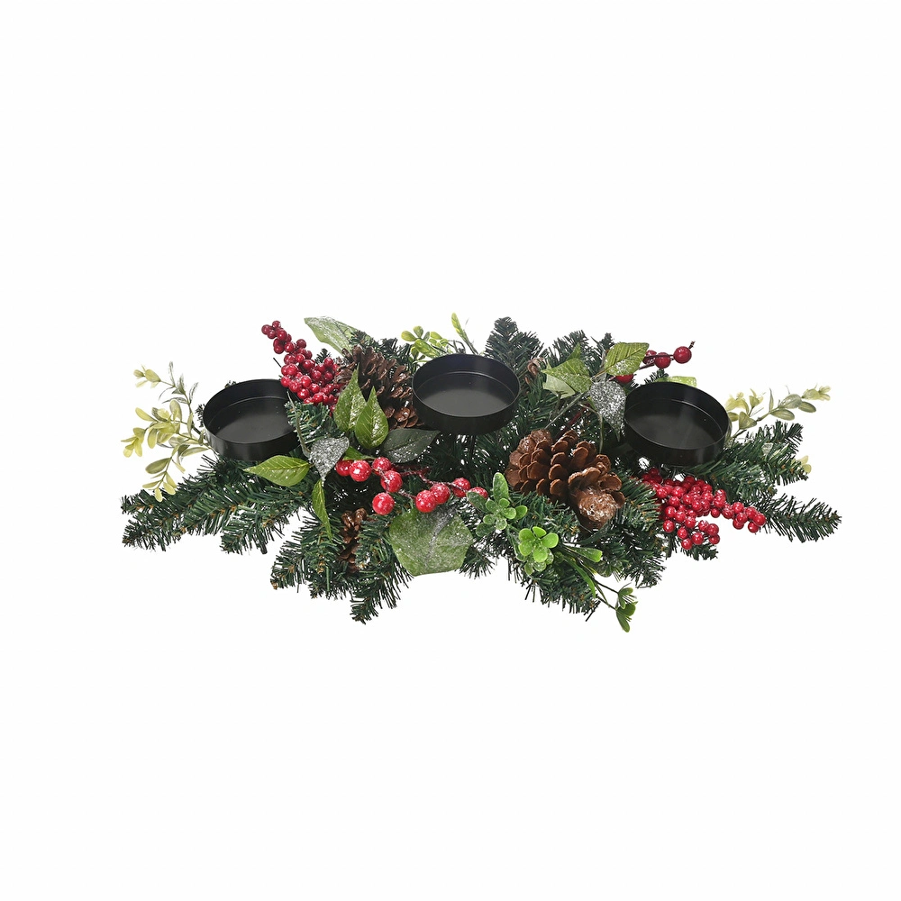Karaca Home New Year Yılbaşı Çam Dekorlu Mumluk 71 cm görseli 3