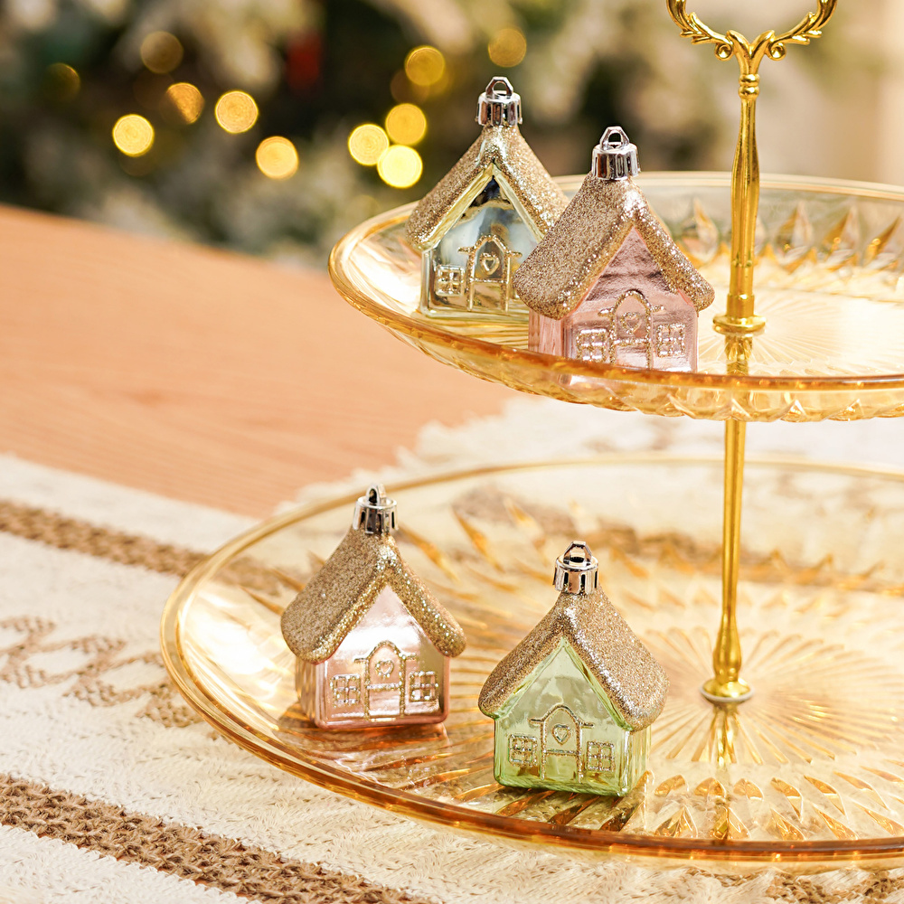 Karaca Home New Year Yılbaşı 4 Parça Ağaç Süsü Seti  görseli 2