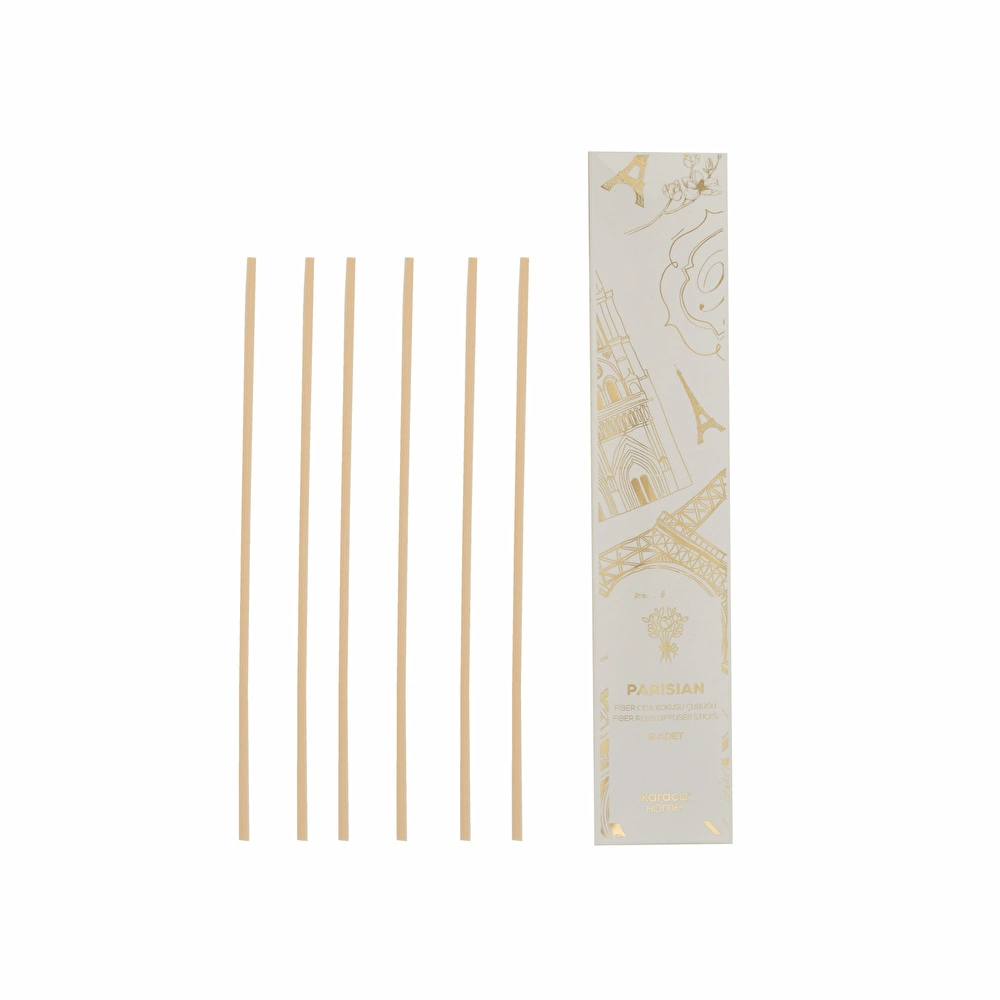 Karaca Home 6 Adet Fiber Çubuk Naturel Set görseli 1