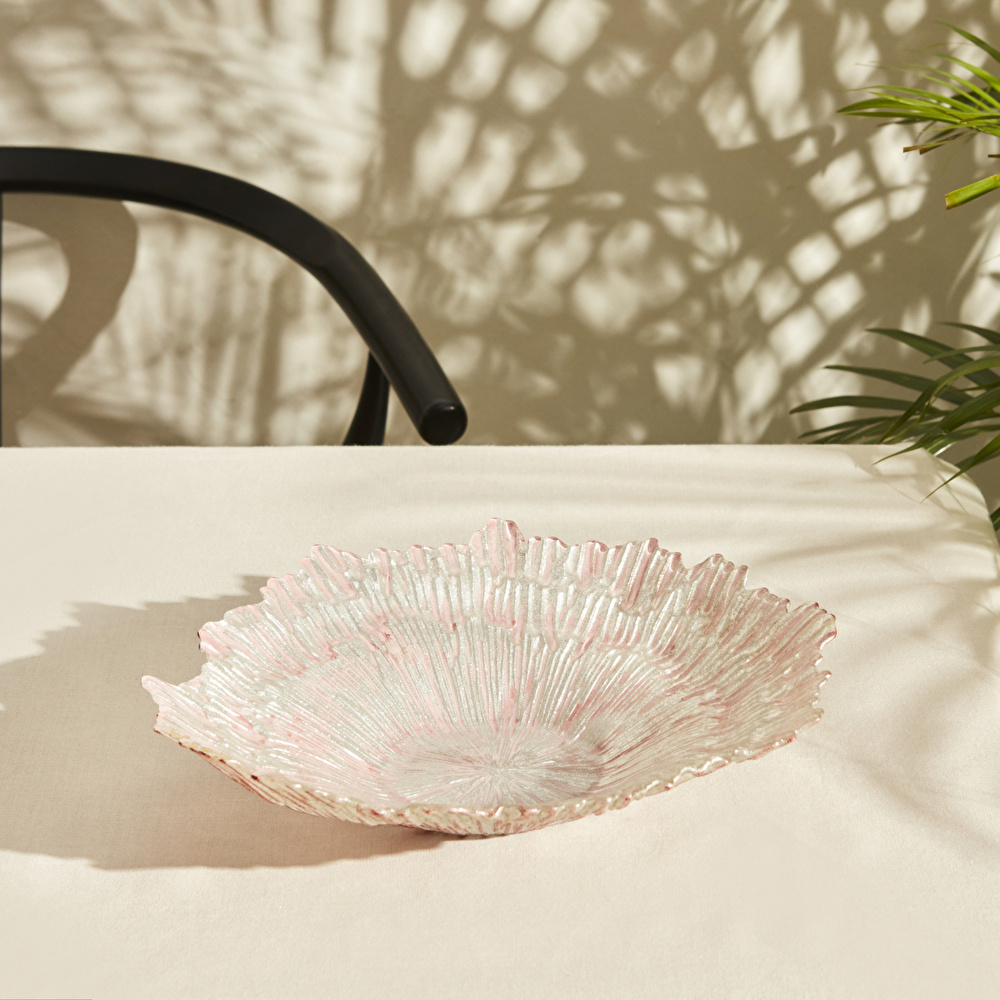 Karaca Home Stone Dekoratif Tabak Pembe görseli 1