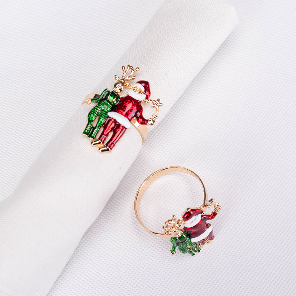 Karaca Home Deer And Santa 2'li Peçete Yüzüğü görseli 1