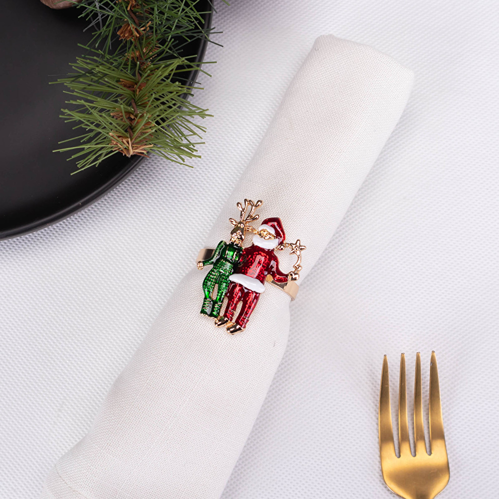 Karaca Home Deer And Santa 2'li Peçete Yüzüğü görseli 3