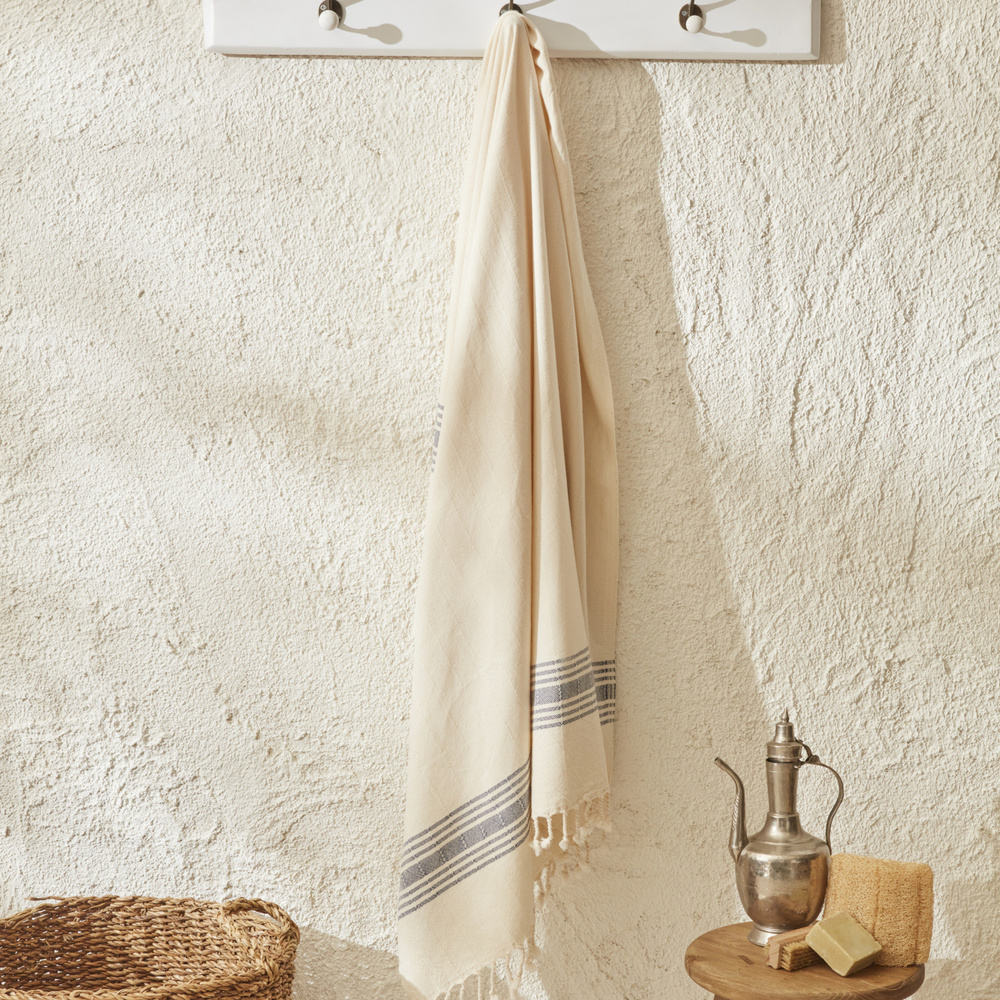 Karaca Home Minka %100 Pamuk Peştamal 90x160 cm Lacivert görseli 1