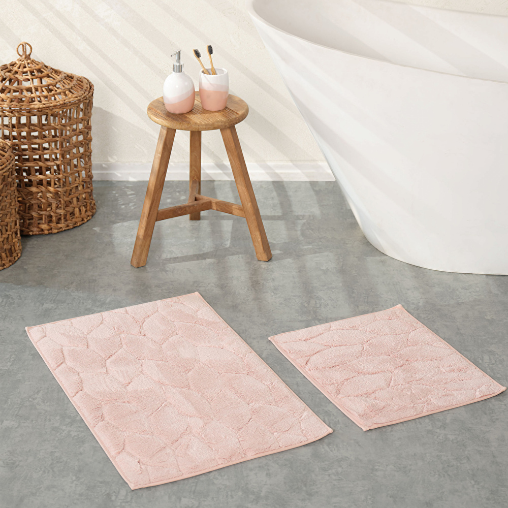 Karaca Home Elegant Blush Paspas Set 50x80 cm 50x40 cm görseli 1