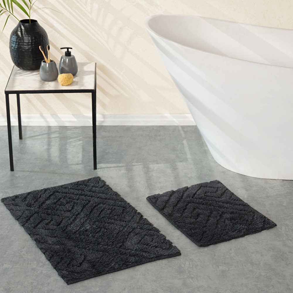 Karaca Home Elite Siyah Paspas Set 50x80 cm 50x40 cm görseli 1