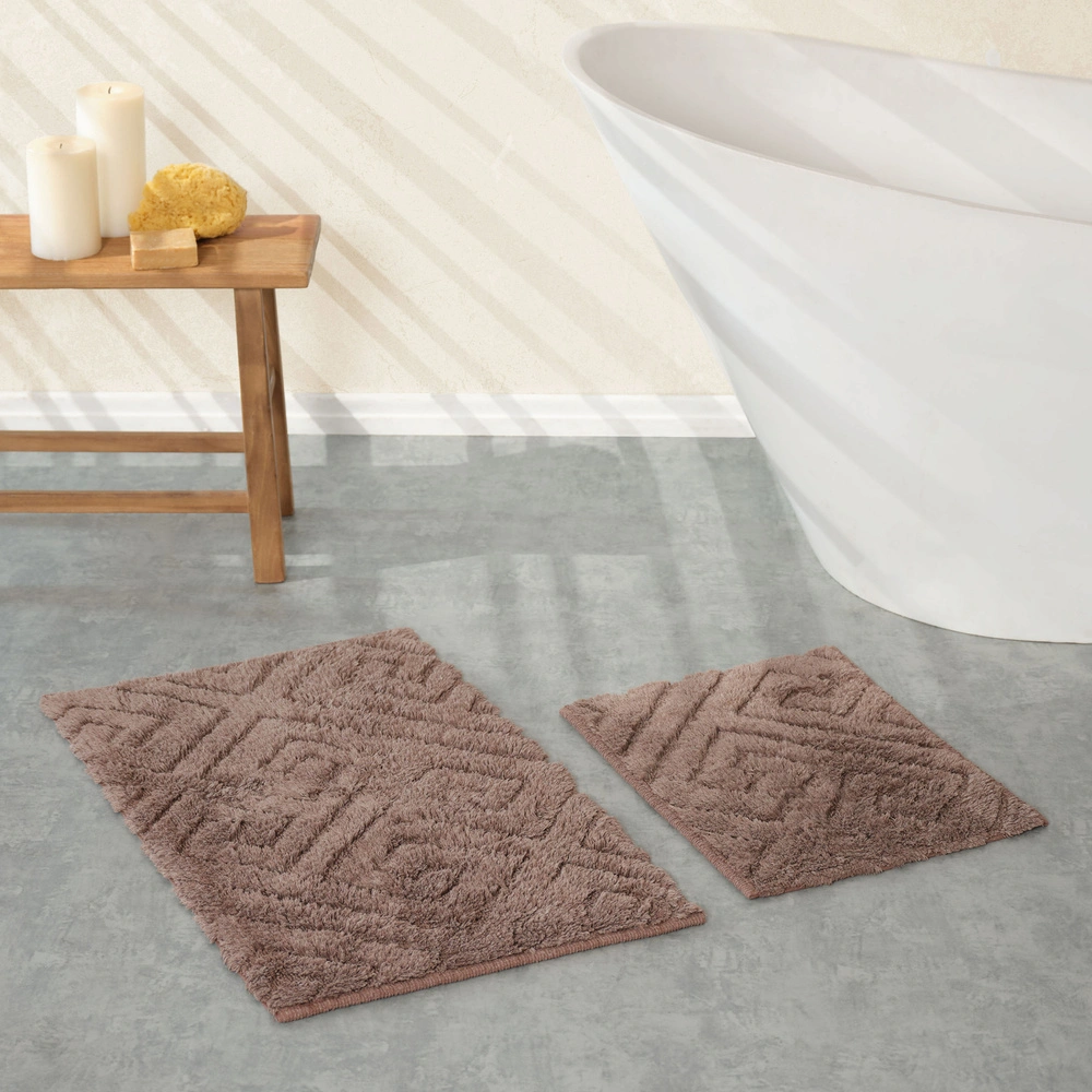 Karaca Home Elite Kahve Paspas Set 50x80 cm 50x40 cm görseli 1