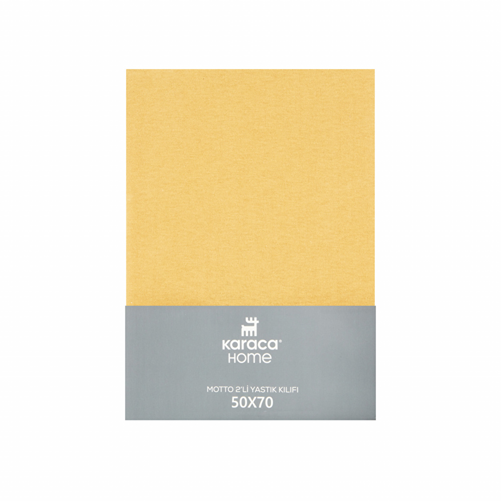 Karaca Home Motto 2'li Yastık Kılıfı 50x70 cm Hardal görseli 2