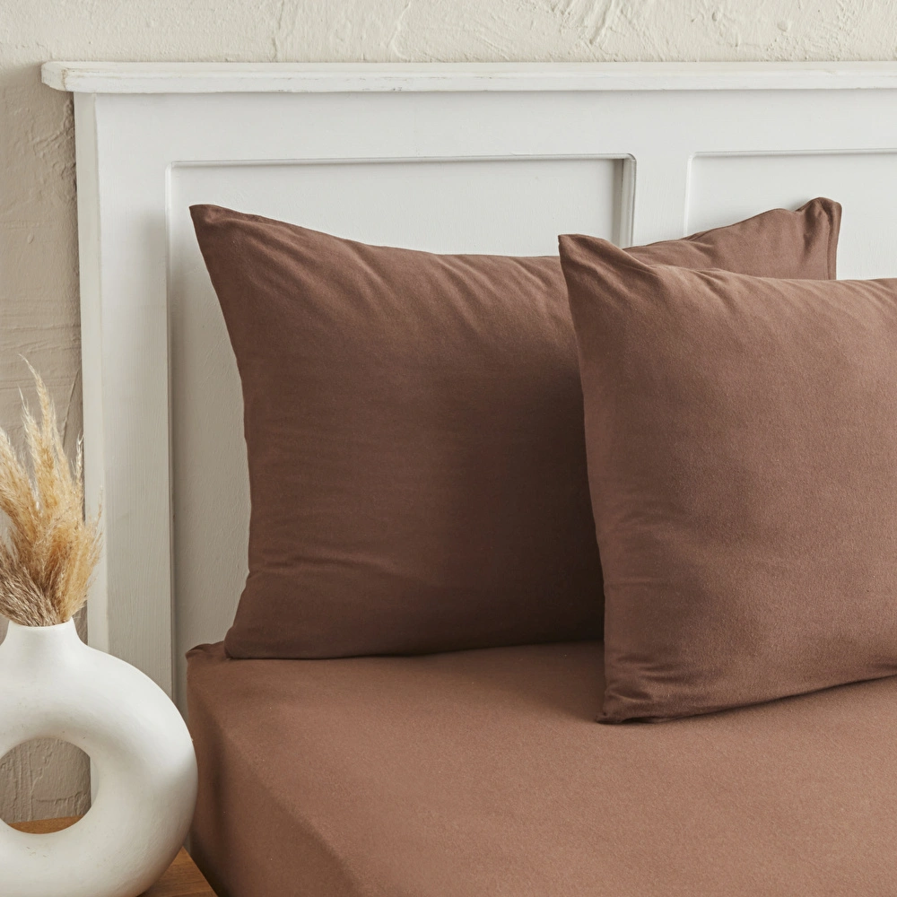 Karaca Home Motto 2'li Yastık Kılıfı 50x70 cm Kahve görseli 1