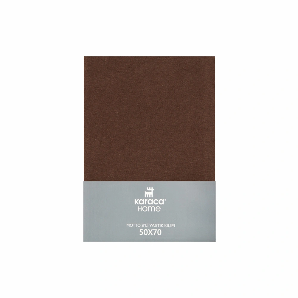 Karaca Home Motto 2'li Yastık Kılıfı 50x70 cm Kahve görseli 2