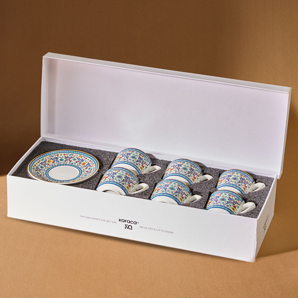 Karaca Beylerbeyi 6 Kişilik Kahve Fincan Takımı 80 ml thumbnail 5